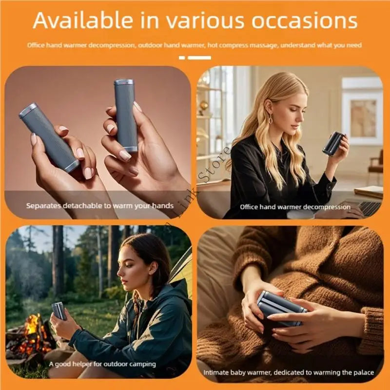 Q1FD Hand Warmer Rechargeable Electric Hand Warmer Portable Pocket Heater Gift for Christmas Outdoor Camping